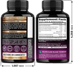 Iron Supplement for Women – Iron 65mg (Ferrous Sulfate 325mg) – Stomach Friendly