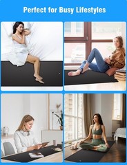 Grounding Mat for Bed with Leather, Improve Sleep, Relieve Stress & Pain, Ant…