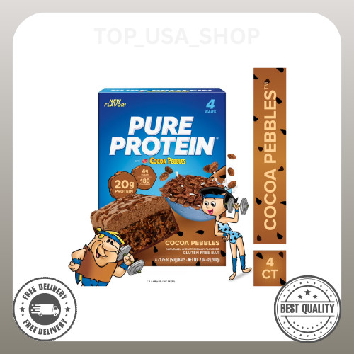 Pure Protein Bars, Cocoa Pebbles, 20g Protein, 1.76 oz, 4 Count