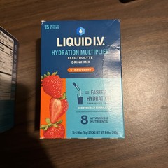 Liquid Iv Hydration Multiplier Strawberry Electrolyte Drink Mix, 8.46 oz – 15 Ct