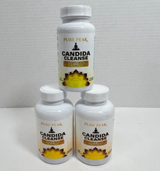 3-Pack Pure Peak Candida Cleanse – Boost Gut & Colon Health – 180 Capsules