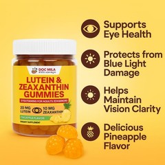 Doc Mila Lutein Zeaxanthin Gummies Eye Vitamins For Adults 50 Seniors Eye