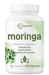 Micro Ingredients Moringa Oleifera | 300 Capsules with 300 Count (Pack of 1)