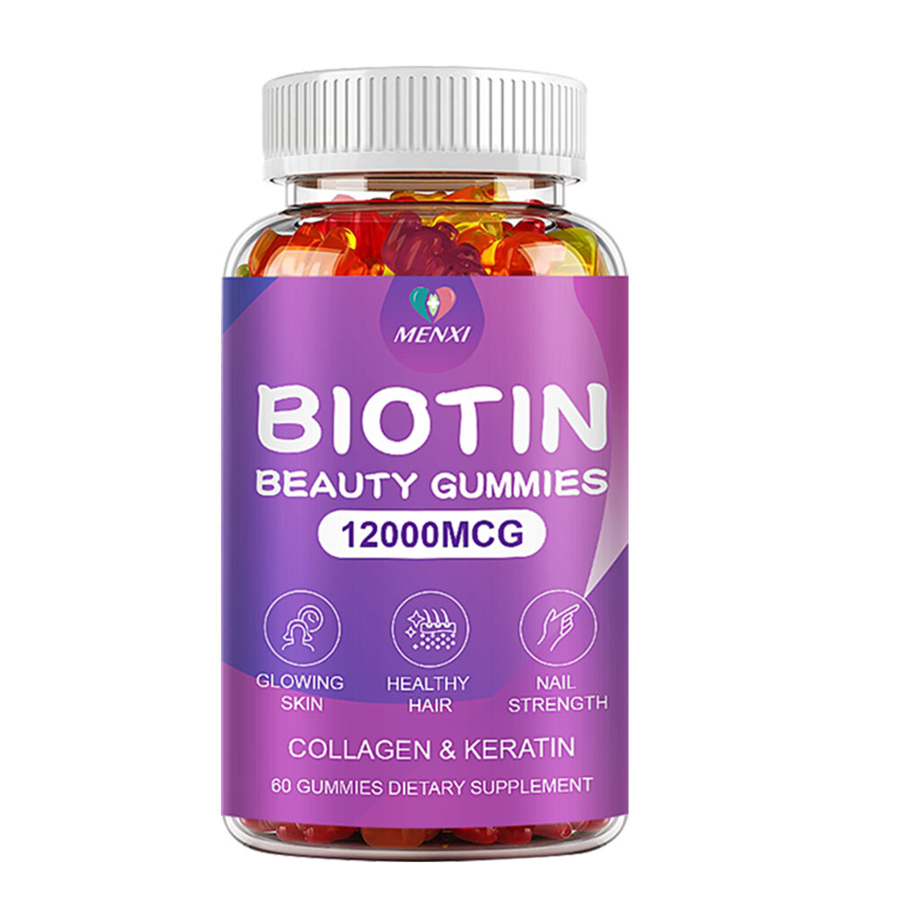 3 Pack Vitamatic Biotin Gummies 12000 mcg for Stronger Hair Skin Nails 60 Vegan