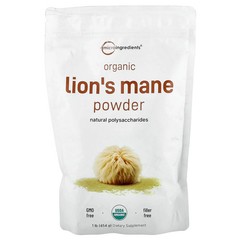2 X Micro Ingredients, Organic Lion’s Mane Powder, 1 lb (454 g)