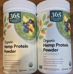 365 Whole Foods Organic Hemp Protein Powder, 16 Ounce Exp 3/2027 2PK