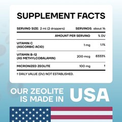 Zeolite Detox & Cleanse Support Liquid Drops for Kids & Adults, Vegan, Non-GMO,