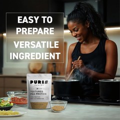 Plant-Based Meat Substitute, Unflavored Pea Protein, Textured Vegetable