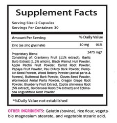 Internal Refresh – ANTI-PARASITE COMPLEX – Botanical Purity 1 Bottle 60 Capsules