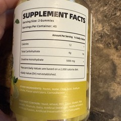 Noavii Creatine Monohydrate Gummies, Sugar-Free 90 Gummies