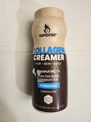 New RAPIDFIRE Collagen Creamer – UNFLAVORED – 7.65 oz – KETO – Exp 02/2028