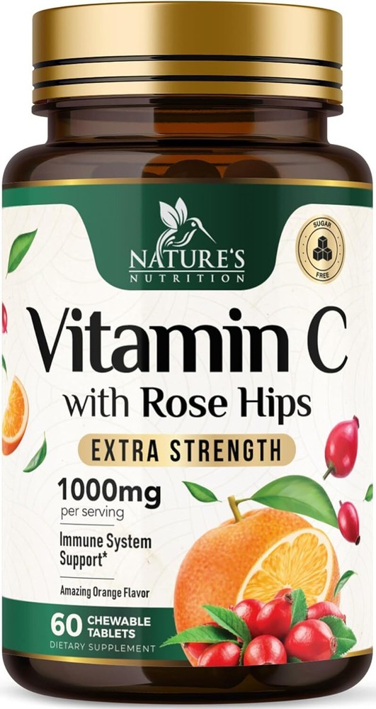 Chewable Vitamin C 1000mg – Extra Strength Antioxidants Powerful Immune Support