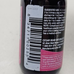 Cedar Bear Intestinal Digestive Cleanse Detox for Kids Liquid Herbal 2 fl oz