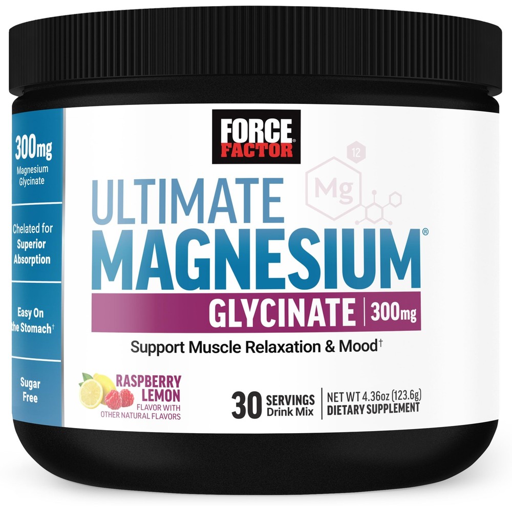 Force Factor Ultimate Magnesium Glycinate Powder 4.36 Ounce (Pack of 1)