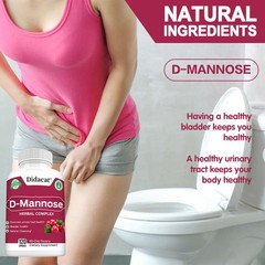 D-Mannose with Cranberry Caps-For Bladder and Urinary Tract Health- 120 Capsules