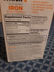 Iron Supplement, Immunity Support Iron Supplements with Vitamin C, Exp 09/2026