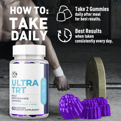(2 Pack) Ultra TRT Male Gummys Advanced Male Health Support UltraTRT 120 Gummies