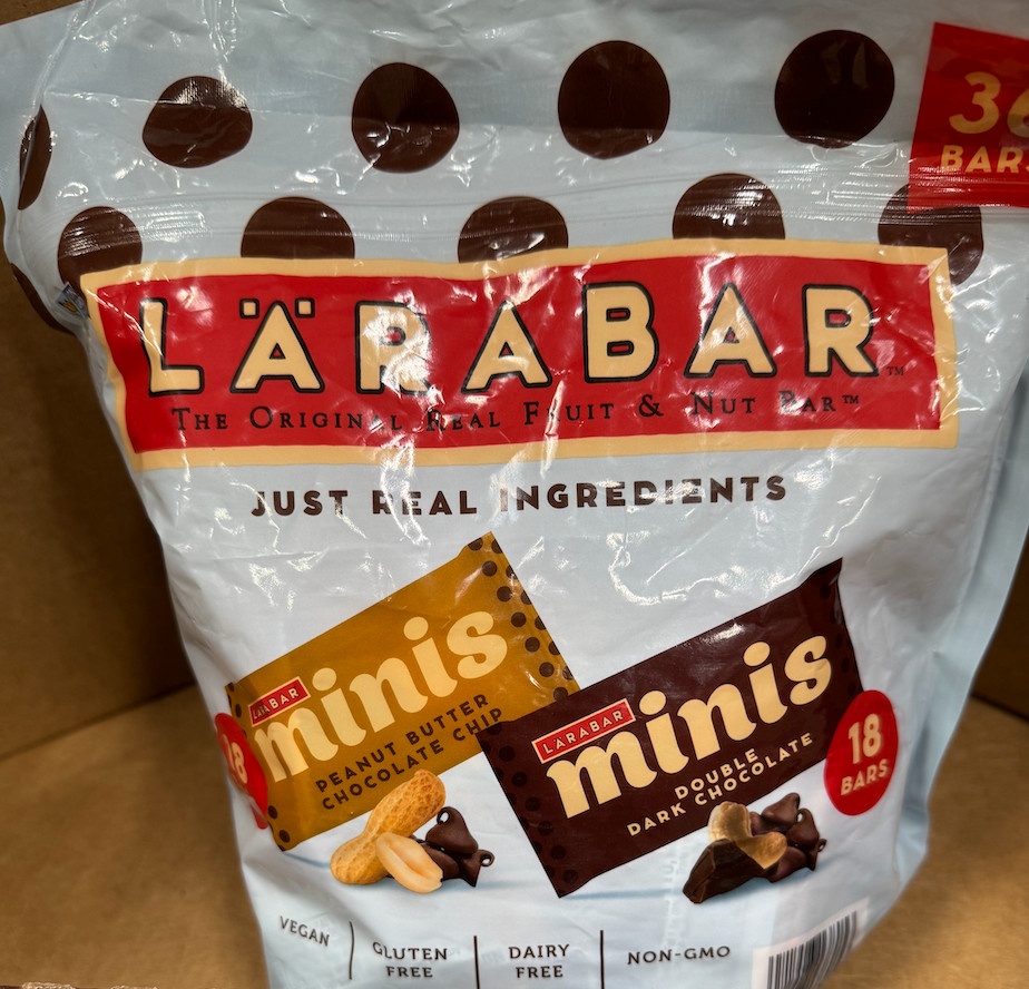 Larabar Mini Bars, Peanut Butter Chocolate Chip & Double Dark Chocolate 36ct
