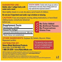 Nature Made CoQ10 200mg 140 Softgels Heart Energy Antioxidant Supplement