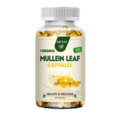 Mullein Leaf Capsules For Lung Cleansing & Detox Herbal 1500mg 60/120/240Caps