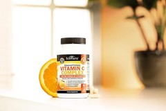 Vitamin C Complex Supplement, Vitamin C 1000mg Capsules w/ Rose Hips Zinc 120 ct