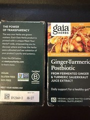 Gaia Herbs, Ginger-Turmeric Postbiotic, 60 Vegan Liquid Phytocaps 2️⃣ Packs !
