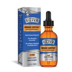 Immune Support Colloidal Silver 10 ppm Bio-Active Hydrosol Dropper 2 Fl Oz