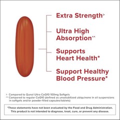 Qunol CoQ10 200mg 90 Count Softgels Ultra Absorption Heart & Energy Support