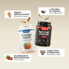 SNAP Nitric Oxide Booster & Prostate Health Bundle Circulation Support 150ct