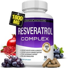 Resveratrol Antioxidant Complex Natural Formula for Overall Wellness Aid