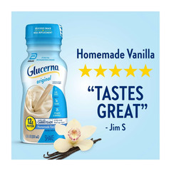 Original Diabetic Protein Shake, Homemade Vanilla, 8 Fl Oz Bottle, 16