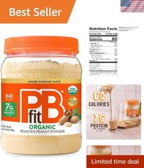 Organic Peanut Butter Powder, 30oz – Low-Cal 7g Protein, Gluten-Free Delight