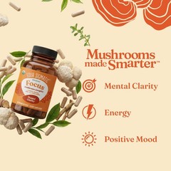 Four Sigmatic Focus Mane Boosting Complex Ashwagandha Bacopa Nootropic 30