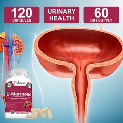 D Mannose Capsules Urinary Tract Cleanse Promotes Bladder Health 120 Pills