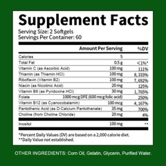 Vitamin B Complex – B Vitamins Whole Food Supplement 120 Capsules Immune Boost