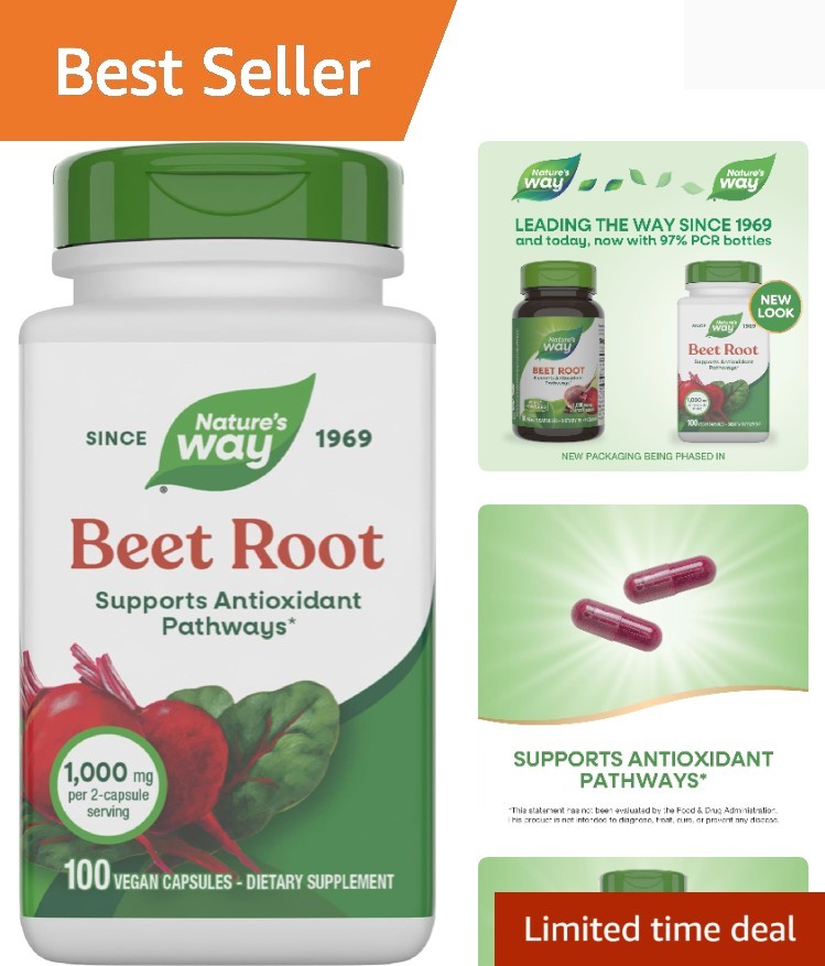 Beet Root Capsules, Supports Antioxidant Pathways*, Helps Neutralize Free Rad…