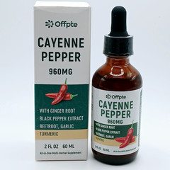 Cayenne Pepper Drops Supplements Liquid 960mg, Beet Root Powder, Turmeric,Ginger
