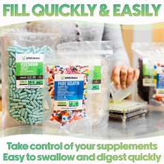 Size 2 Silver Empty Vegan Capsules Kosher Pill Vegetable Veggie Veg Caps