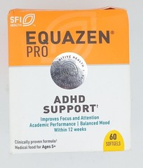 Equazen Pro ADHD Support 60 Softgels Ages 5+ Improves Focus Mood see EXP DATE!