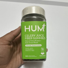 HUM Celery Juice Fiber Gummies 60 Gummies Detox Digestive Support New