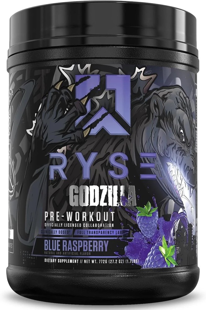RYSE Godzilla Pre-Workout, Blue Raspberry 772g