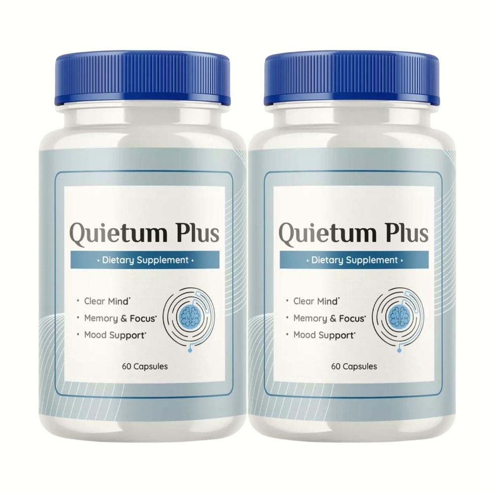 2-Pack Quietum Plus, Quietum Tinnitus Relief & Reduced Ear Ringing -120 Capsules