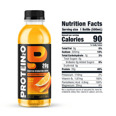 Protein2o Protein Isolate Hydration Drink, Orange Mango, 16.9 oz Pack of 4