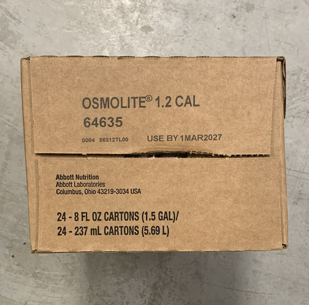Abbott Osmolite 1.2 Cal Liquid Nutrition Shake, 24 x 8 fl oz, MPN 64635