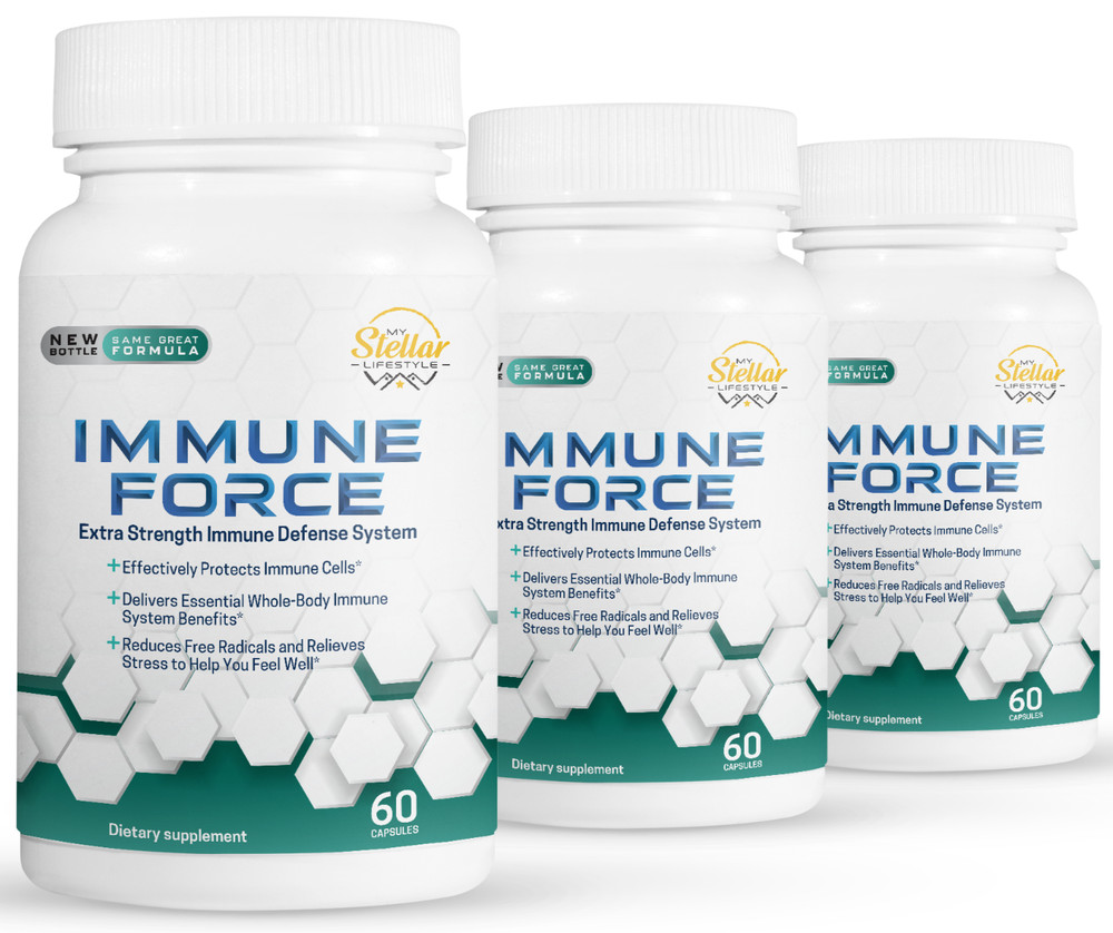 3 Pack Immune Force, extra strength immune defense system-60 Capsules x3
