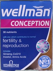 Vitabiotics Wellman Conception Tablets 30 Capsules Exp 09/2027