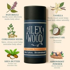 The Ilex Wood – Spiced Patchouli Woody Natural Deodorant – 2.4 fl oz….