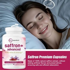 Micro Ingredients Saffron+ Advanced Supplements 60 Veggie Capsule Supplement