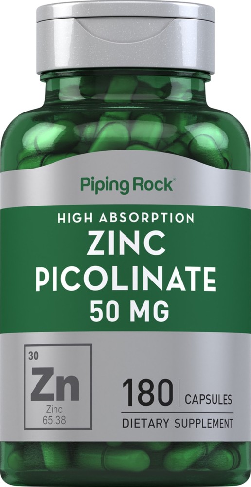 Zinc Picolinate (High Absorption Zinc) 50 mg, 180 Quick Release Capsules