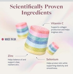 UPSA x Nourished Collagen Skin Lift Gummies Sugar-Free Gluten-Free 30 Count
